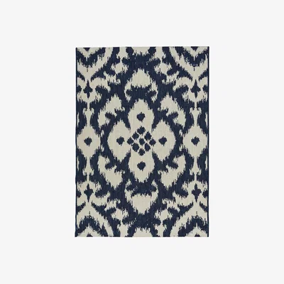 Homebase Indoor Outdoor Ikat Rug - Navy - 120x170cm