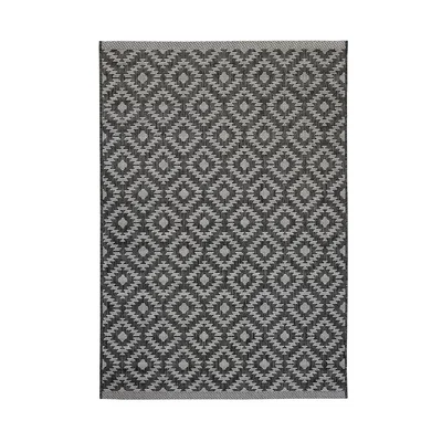 Homebase Indoor Outdoor Geo Rug - Silver - 200x290cm