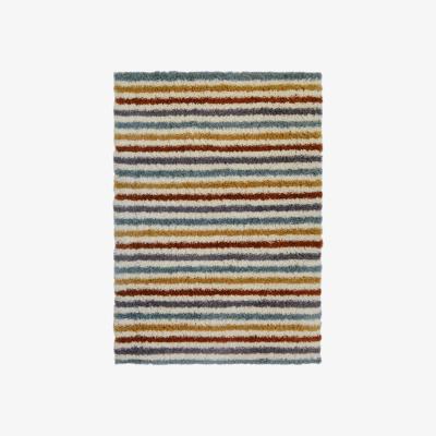 Homebase Homemaker Snug Stripe Multicoloured Rectangle Rug  - 100 x 150cm