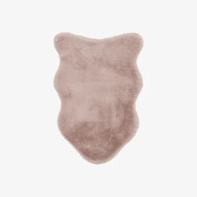 Homebase Single Pelt Faux Fur Rug - Rose