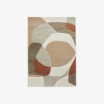 Homebase Auckland Multi-Textured Geometric Rug - Rust - 160x230cm