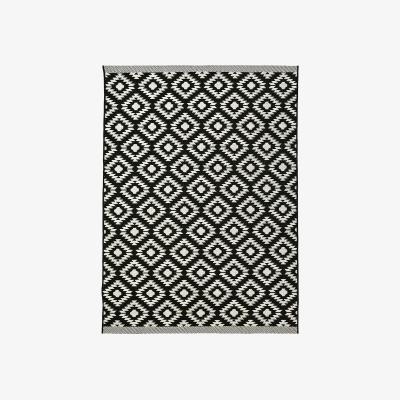 Homebase Indoor Outdoor Geo Rug - Black - 160x230cm