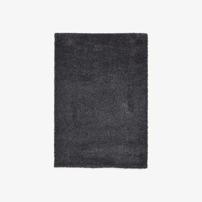 Homebase Ozzy Plain Shaggy Rug - Charcoal - 80x150cm