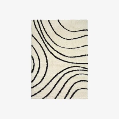 Homebase Snug Isobar Rug - Ivory & Black - 120x170cm