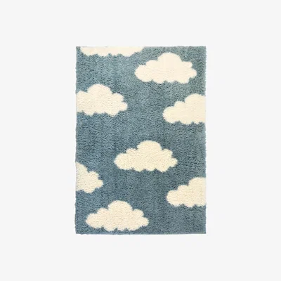 Homebase Homemaker Snug Cloud Blue Rectangle Rug - 100 x 150cm