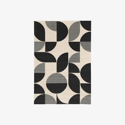 Homebase Geometric Rug - Monochrome - 120x170cm