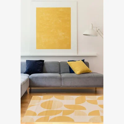 Homebase Geometric Rug - Ochre - 120x170cm