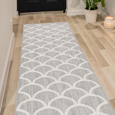 Homebase Relay Recycled Indoor/Outdoor Rug - Grey - 60x230cm