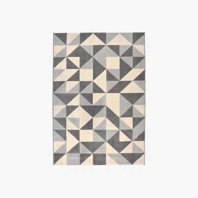 Homebase Creation Venus Geometric Rug - Grey - 160x230cm