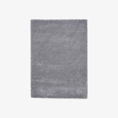 Homebase Ozzy Plain Shaggy Rug - Grey - 160x230cm