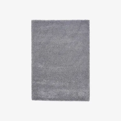 Homebase Ozzy Plain Shaggy Rug - Grey - 160x230cm