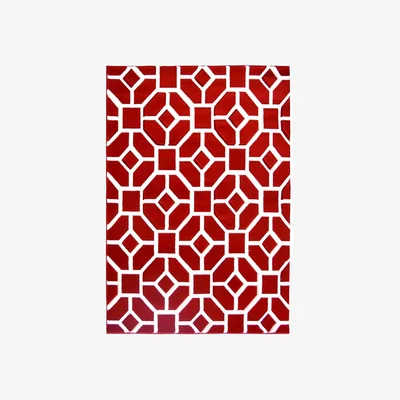 Homebase Daytona Gorton Rug - Red - 120x170cm
