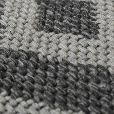 Homebase Recycled Cotton Geometric Rug - Grey - 160x230cm