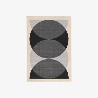 Homebase Retro Circle Rug - Monochrome - 160x230cm
