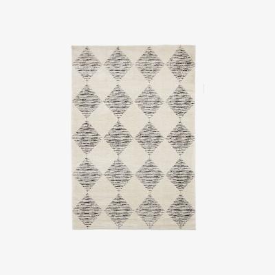 Homebase Ivar Diamond Rug - Grey - 160x230cm