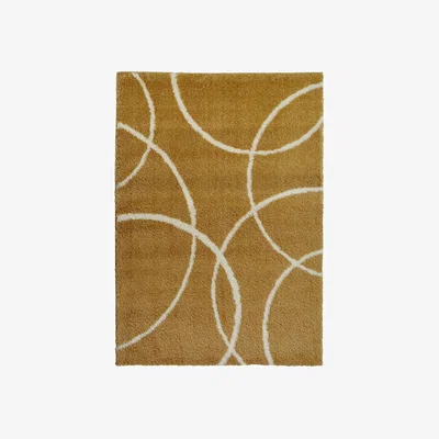Homebase Snug Bubbles Rug - Yellow & Ivory - 160x230cm