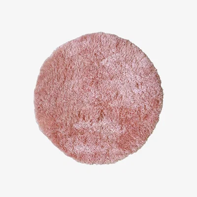 Homebase Soft Washable Circle Rug - Pink - 100cm