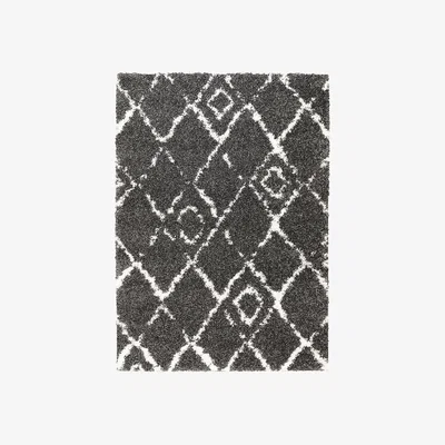 Homebase Deluxe Berber Rug - Charcoal - 160x230cm
