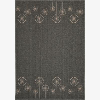 Homebase Geneva Washable Rug - Lead & Sand - 80x140cm
