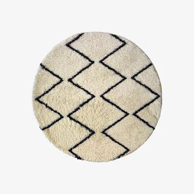Homebase Homemaker Snug Zig-Zag Round Rug - 100cm