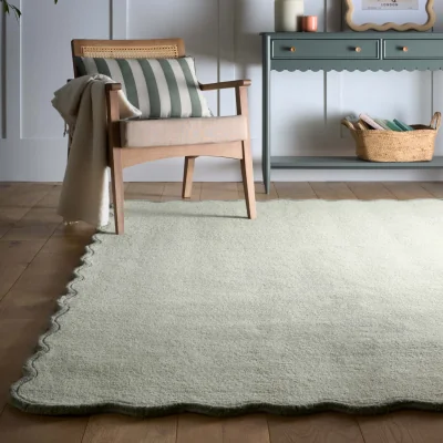 Hug Rug Scalloped Elsie Rug SageSegrass