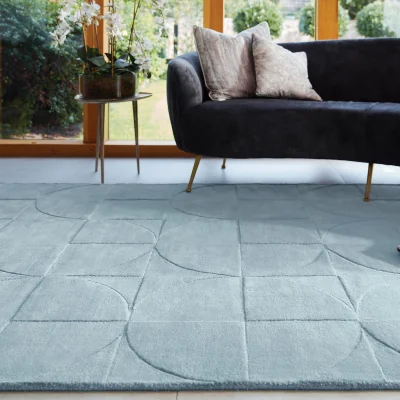 Hug Rug Penny Rug Steel Blue