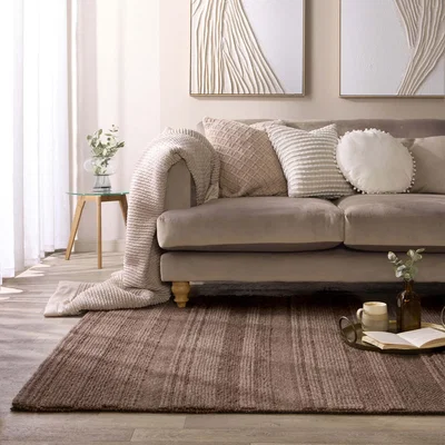 Hug Rug Chunky Knit Rug Brown