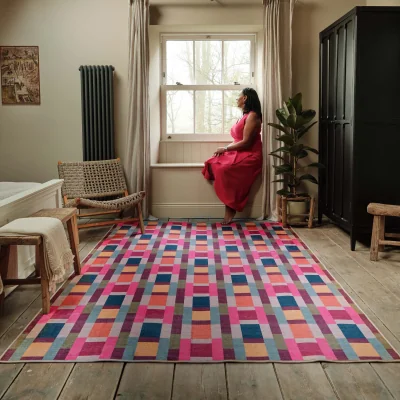 Hug Rug Jude Geo Weave Bright Eco-Washable Rug