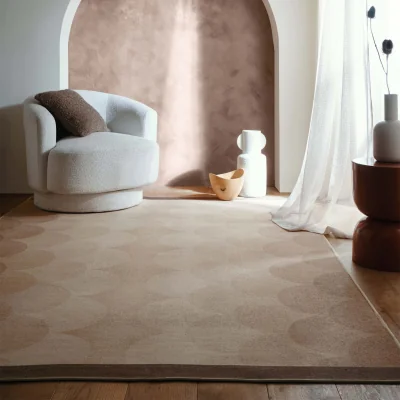 Hug Rug Scalloped Ombre Natural Eco-Washable Rug
