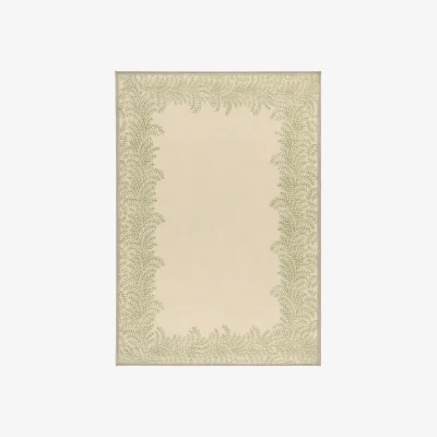Hug Rug Whispering Fern Parchment Eco-Washable Rug