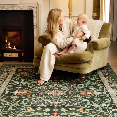 Hug Rug Country Paisley Green Eco-Washable Rug