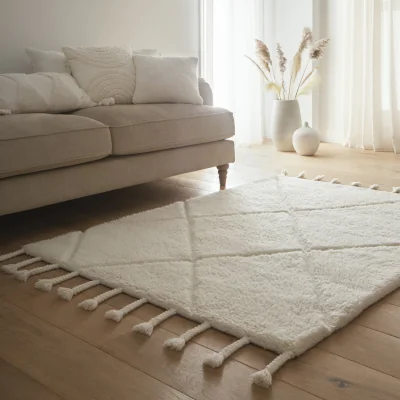 Hug Rug Berber Diamond Ivory Rug