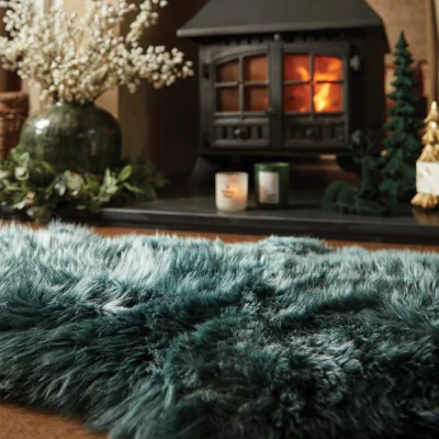 Hug Rug Genuine Sheepskin Rug Forest Green
