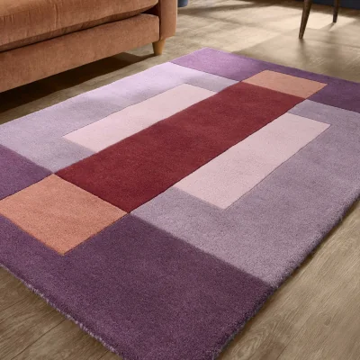 Hug Rug Sienna Block Rich Reds Rug