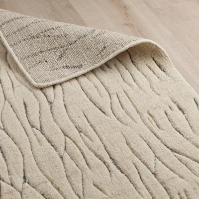 Industville Airth Hand Loom Wool Rug - Cream