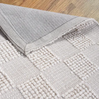 Industville Acle Hand Woven Wool Rug - Ivory