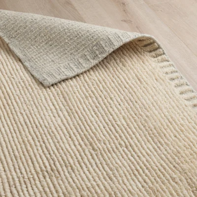 Industville Errol Hand Knotted Wool Rug - Natural & Grey