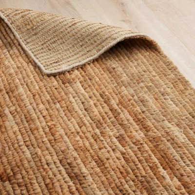 Industville Leys Hand Knotted Jute Rug - Natural & Brown