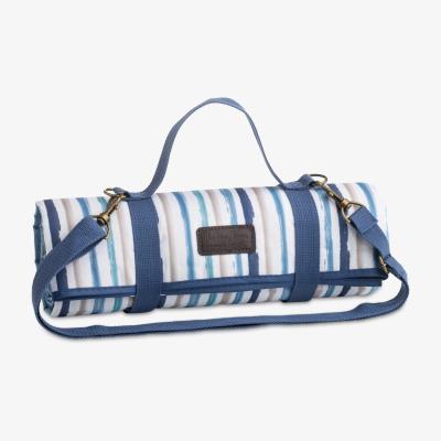 John Lewis Three Rivers St Ives Striped Picnic Rug, Blue