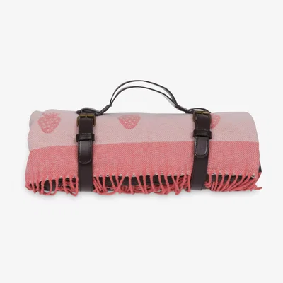 John Lewis Sophie Allport Strawberries Picnic Rug, Pink