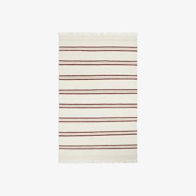 John Lewis John Lewis Bude Stripe Rug, Damson, L180 x W120 cm