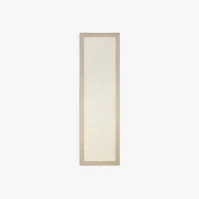 John Lewis John Lewis Flatweave Border Runner Rug, Neutral, L240 x W70 cm