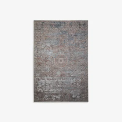 John Lewis Gooch Luxury Distressed Medallion Rug, Grey Rose