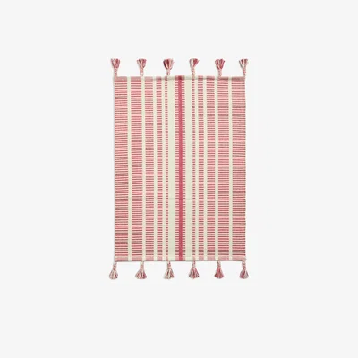 John Lewis little home at John Lewis Striped Cotton Rug, Pink