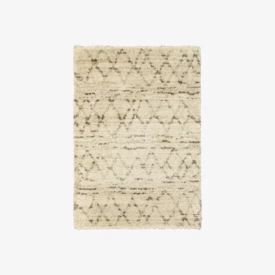 John Lewis John Lewis & Partners Luxe Berber Style Rug, Brown/Beige, L230 x W160cm