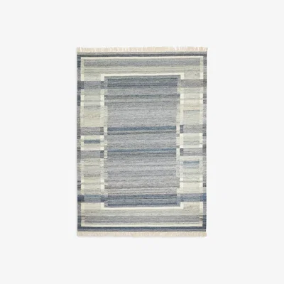 John Lewis John Lewis Gradient Border Rug, Blue