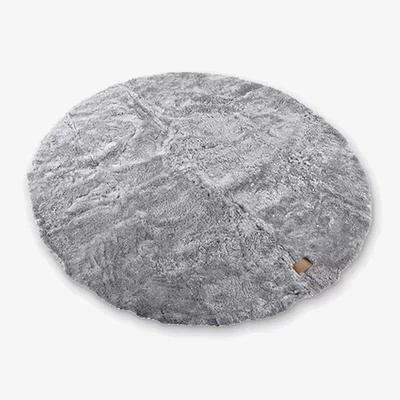 John Lewis Shepherd of Sweden Ebba Sheepskin Rug, Dia. 120 cm, Grey