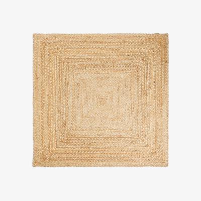 John Lewis ANYDAY John Lewis & Partners Skye Jute Border Square Rug, L200 x W200 cm