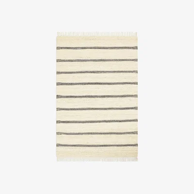 John Lewis John Lewis Jute Stripe Rug, Neutral, L180 x W120 cm