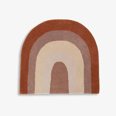 John Lewis OYOY MINI Rainbow Rug, Grey, L88 x W90cm